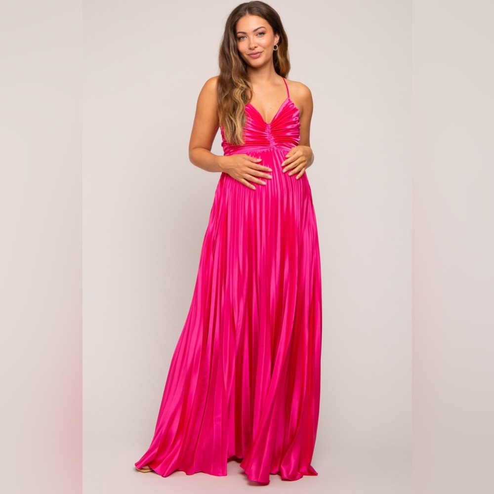 Pinkblush Fuchsia Maxi Dress with Spaghetti Straps